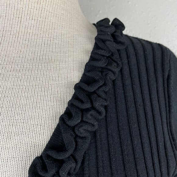 Luciano Dante Black Cardigan Top Size L EUC - Picture 3 of 7